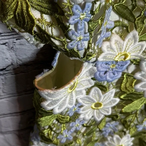 Eva Franco Anthropologie Floral Lace Midi Dress - Picture 7 of 10